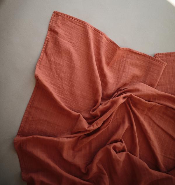 Muslin swaddle auburn mushie muslin mushie