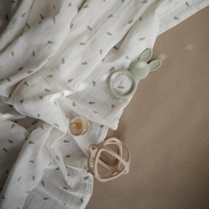 Muslin swaddle leaves mushie muslin mushie 