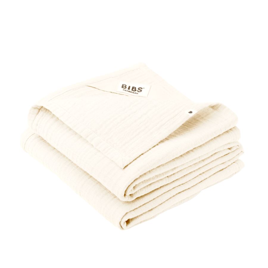 2-pack muslin cuddle cloth ivory BIBS Muslin Bibs 