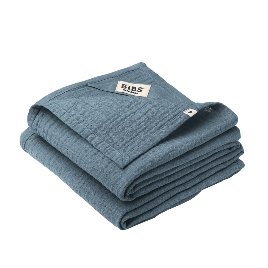 2-pack muslin cuddle cloth petrol BIBS Muslin Bibs 