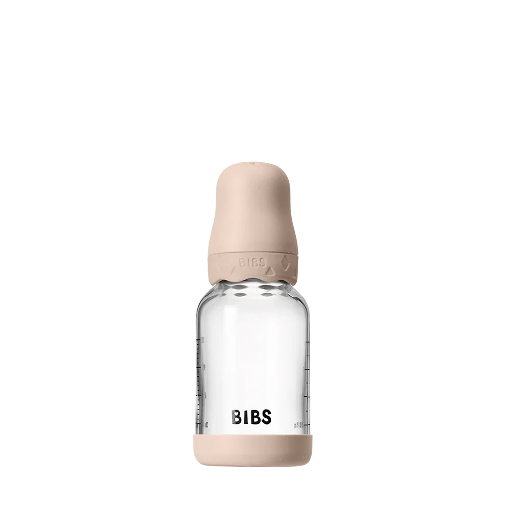 Biberão de vidro 120 ml + conjunto blush Boheme BIBS