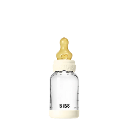 Biberão de vidro 120 ml + conjunto ivory Boheme BIBS