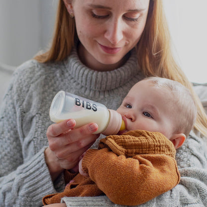 Biberão de vidro 225 ml + conjunto dusky lilac BIBS Biberão Bibs 