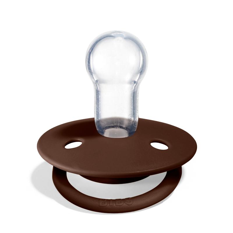 2-pack Bibs De Lux rust | mocha one size Pacifier Bibs 