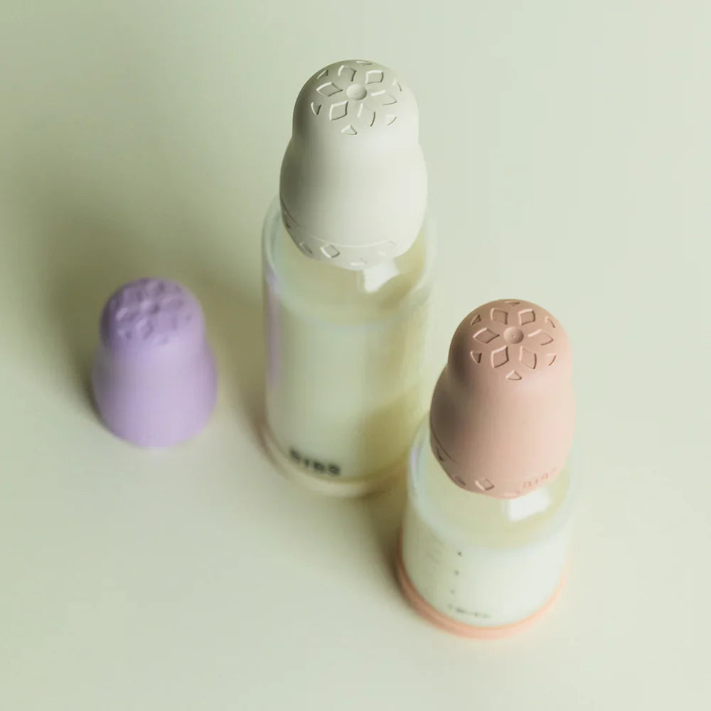Biberão de vidro 120 ml + conjunto ivory Boheme BIBS