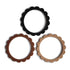 3 mordedores-pulseira Black/Natural/Caramel Teether mushie 