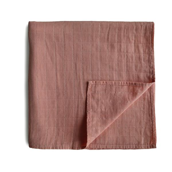 Muslin swaddle cedar mushie muslin mushie 