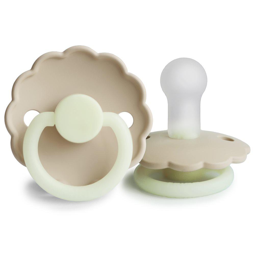 Chupeta redonda silicone NOITE daisy cream