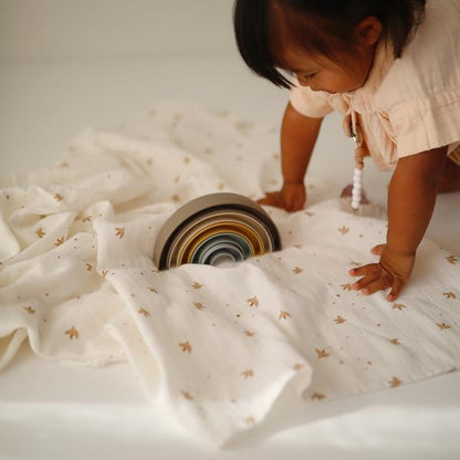 Muslin swaddle sparrow mushie muslin mushie 