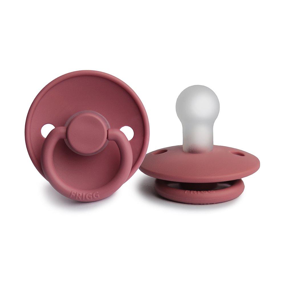 Chupeta redonda silicone dusty rose