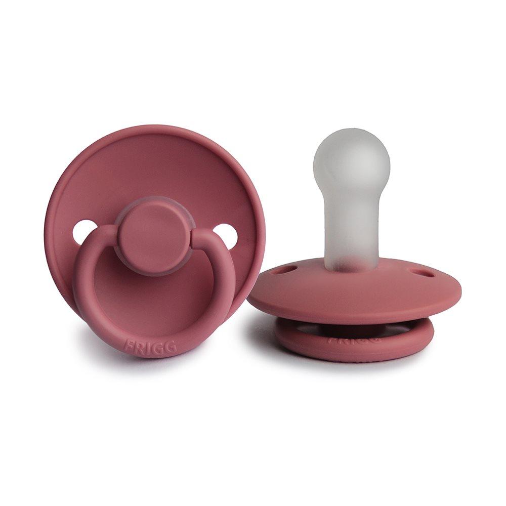 Chupeta redonda silicone dusty rose