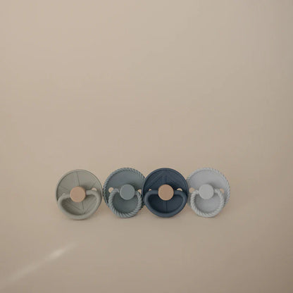 4 chupetas redondas silicone skyline serenity