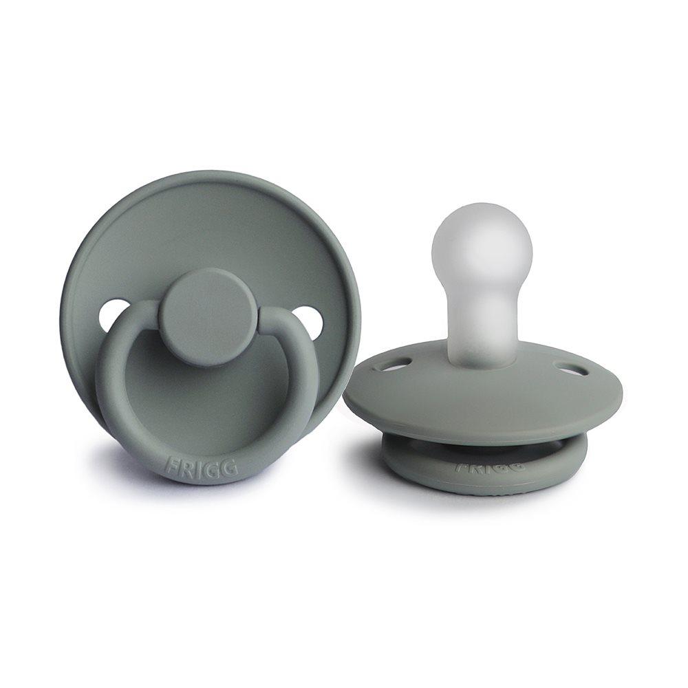 Chupeta redonda silicone french gray