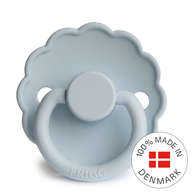 Chupeta redonda silicone daisy powder blue