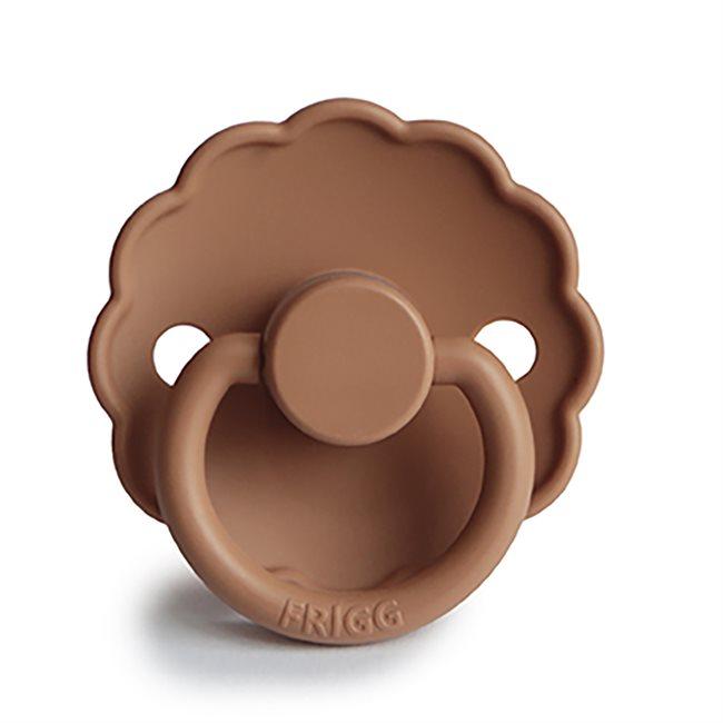 Chupeta redonda silicone daisy peach bronze
