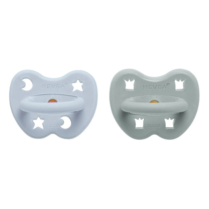 2 chupetas ortodônticas látex cottage blue | gorgeous grey 3-36 M