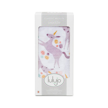 Musselina swaddle unicorn Lulujo 