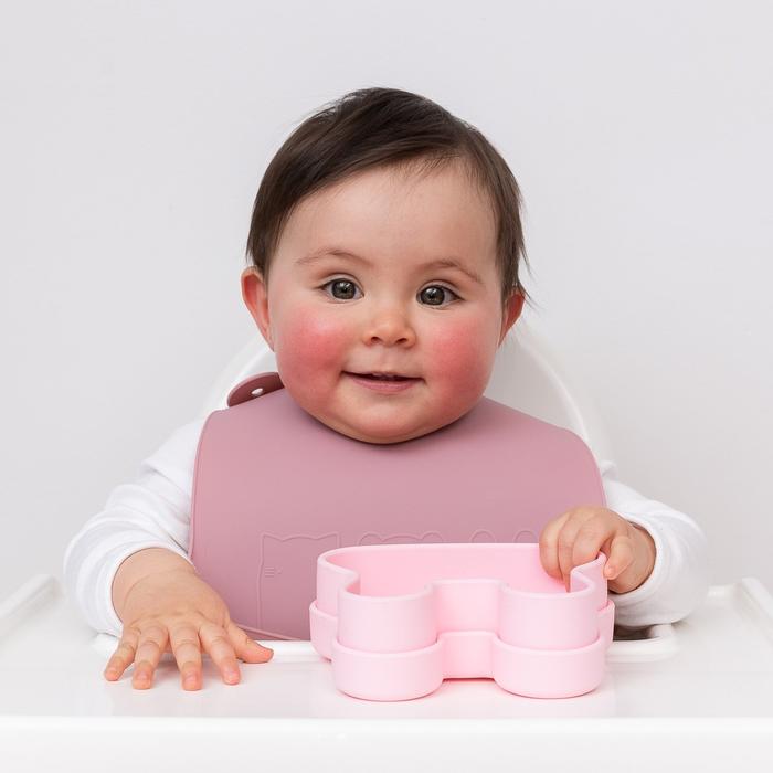 Catchie bibs - dusty rose + powder pink Dinnerware we might be tiny 