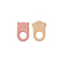 2 mordedores coral/vanilla Teether OYOY 
