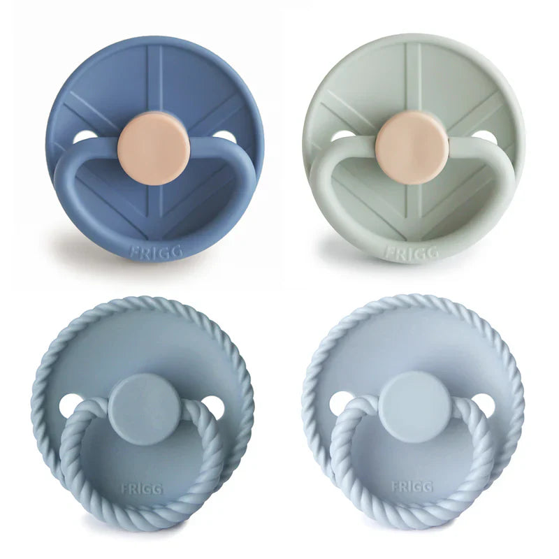 4 chupetas redondas silicone skyline serenity