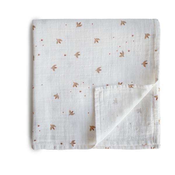 Muslin swaddle sparrow mushie muslin mushie 