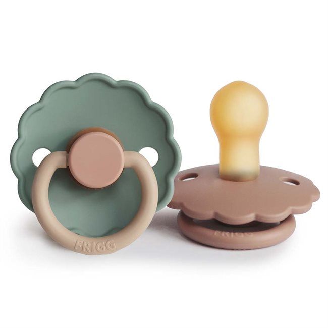 2-pack daisy pacifier willow/rose gold FRIGG Pacifier FRIGG 0-6M 