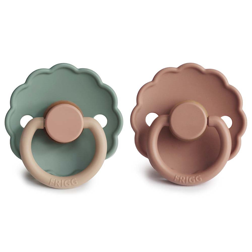 2-pack daisy pacifier willow/rose gold FRIGG Pacifier FRIGG 
