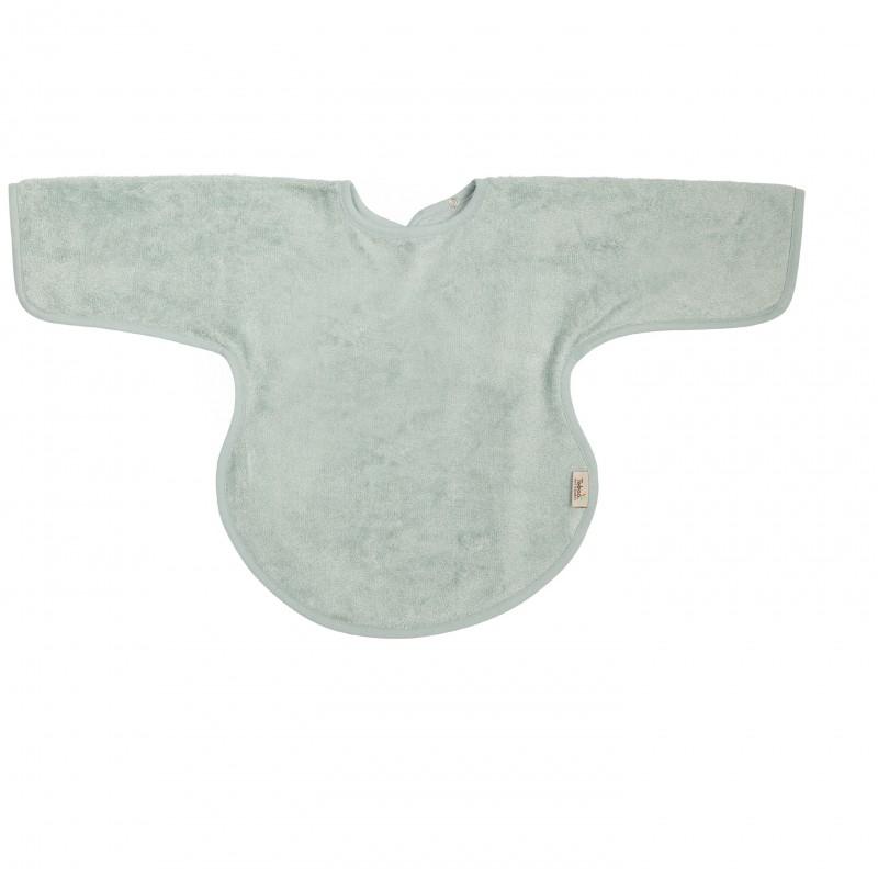 Babete de bambu com mangas sea blue Bib Timboo 