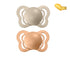 2-pack Bibs couture pacifier latex 0-6 M peach + vanilla Pacifier Bibs 