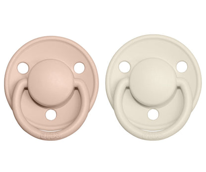 2-pack Bibs De Lux 6-18 M ivory blush Pacifier Bibs 