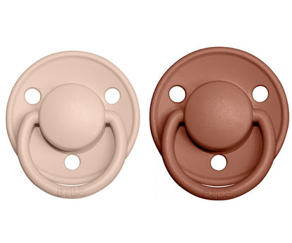 2-pack Bibs De Lux 6-18 M blush woodchuck Pacifier Bibs 