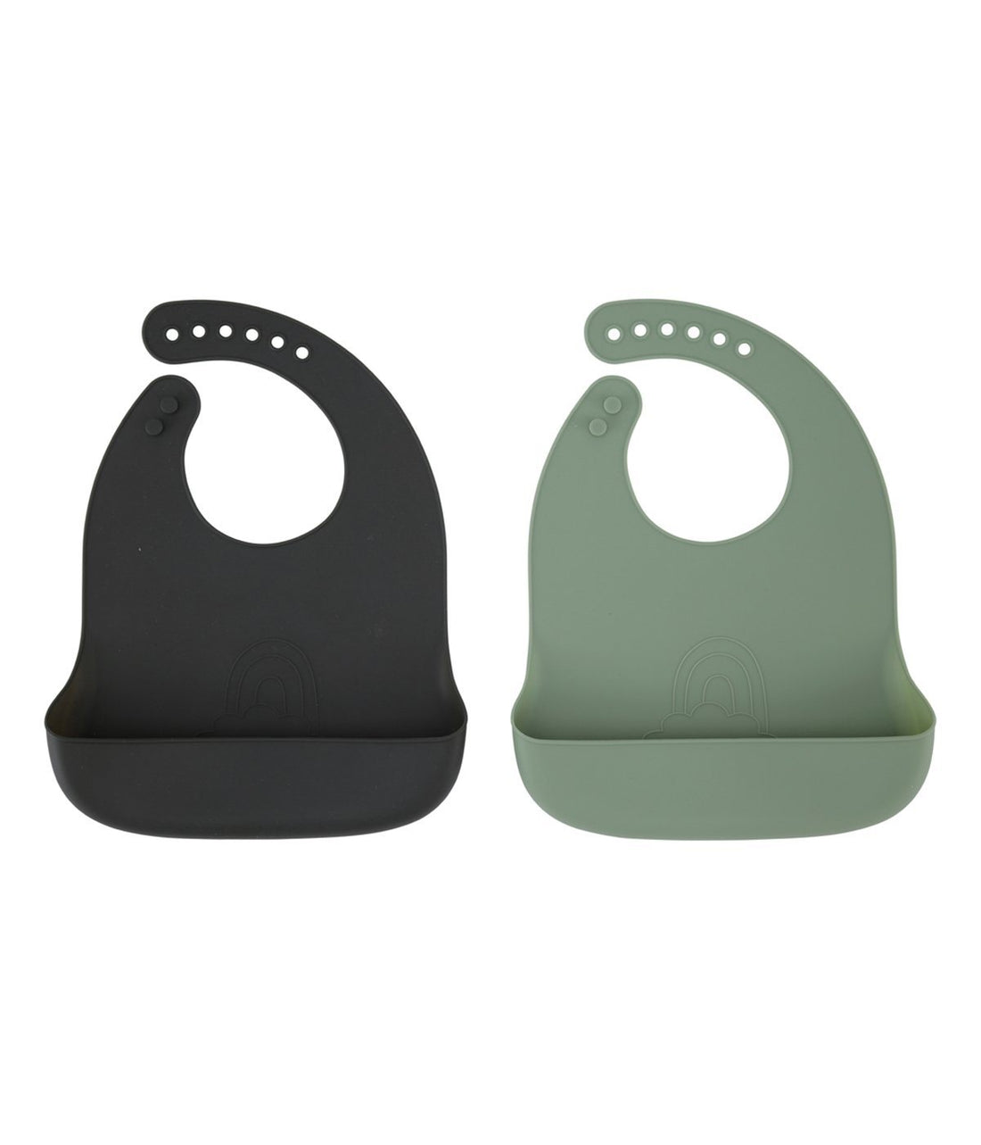 2-pack silicone baby bib sage forest Lille Vilde bib LIlle Vilde 