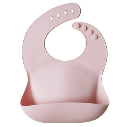 Silicone baby bib blush mushie bib mushie 