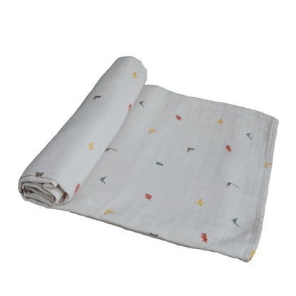 Muslin swaddle dinosaurs mushie muslin mushie 