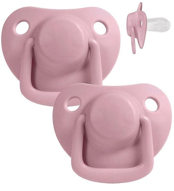 2 chupetas simétricas silicone dusty rose