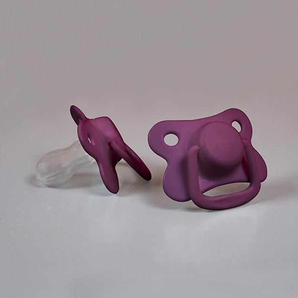 2 chupetas simétricas silicone plum