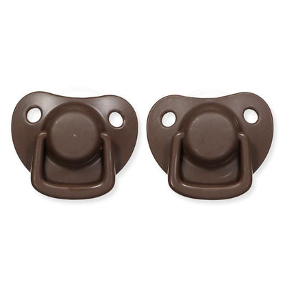 2 chupetas simétricas silicone chocolate