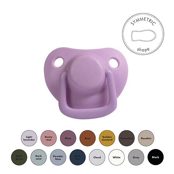 2 chupetas simétricas silicone light lavender