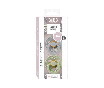 2 chupetas simétricas BIBS x Liberty Colour capel sage mix