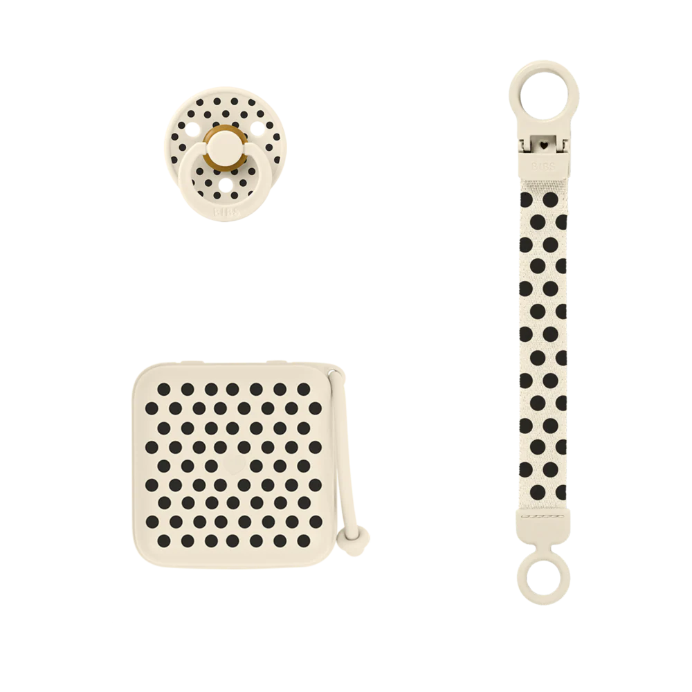 Conjunto de Presente Soothe &amp; Go às Bolinhas - Ivory/Black