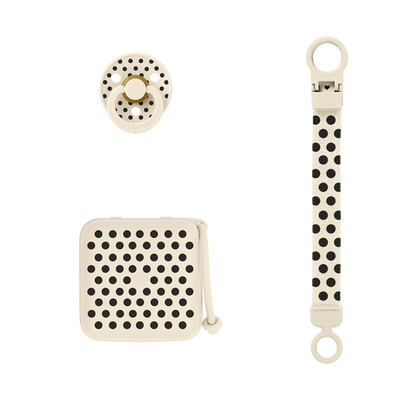 Conjunto de Presente Soothe &amp; Go às Bolinhas - Ivory/Black