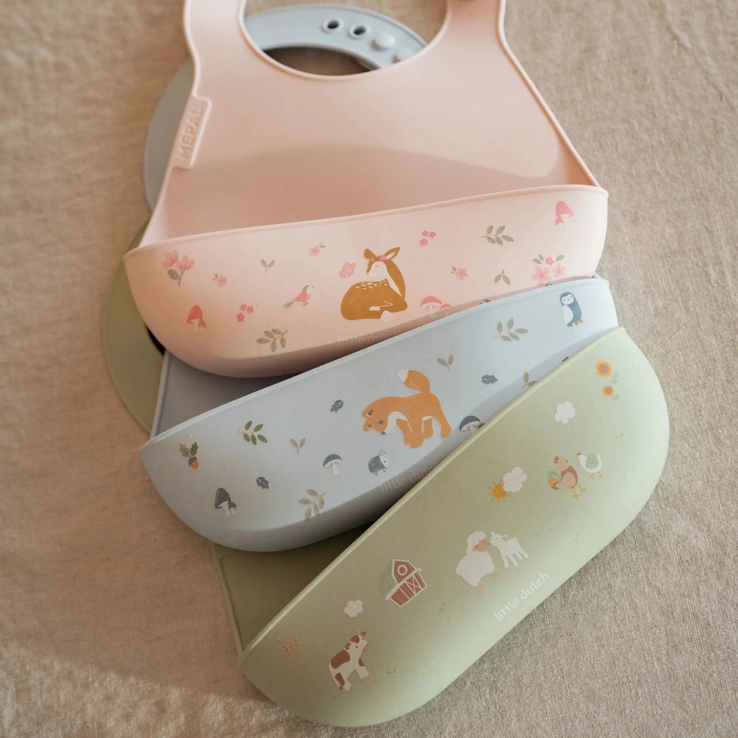 Babete de silicone Forest Friends