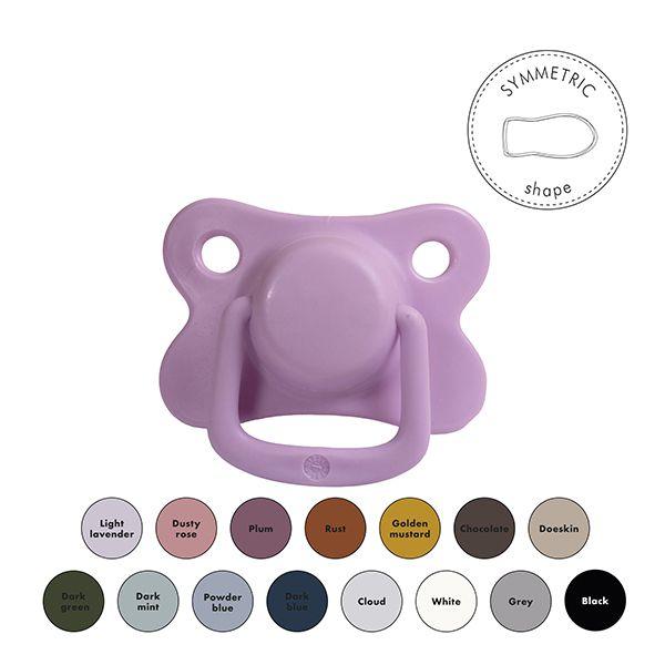 2 chupetas simétricas silicone light lavender