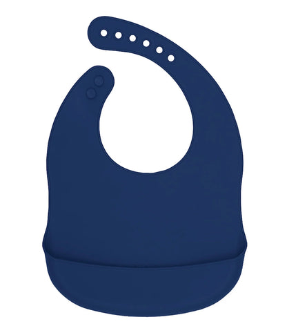 Babete de silicone baleia midnight blue