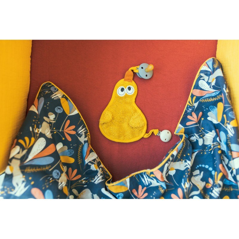 Prende-chucha patinho ochre Pacifier clip Timboo 