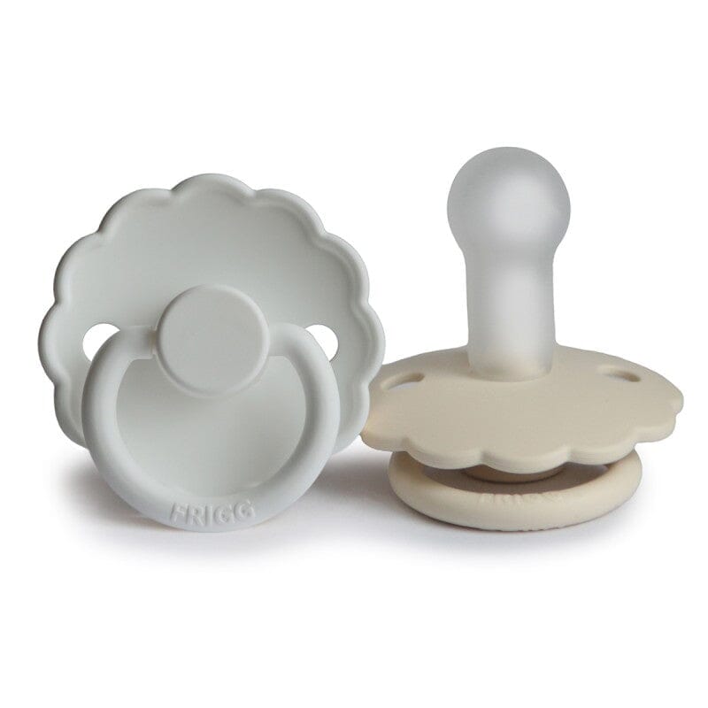 2 chupetas daisy bright white/cream SILICONE Frigg Pacifier FRIGG