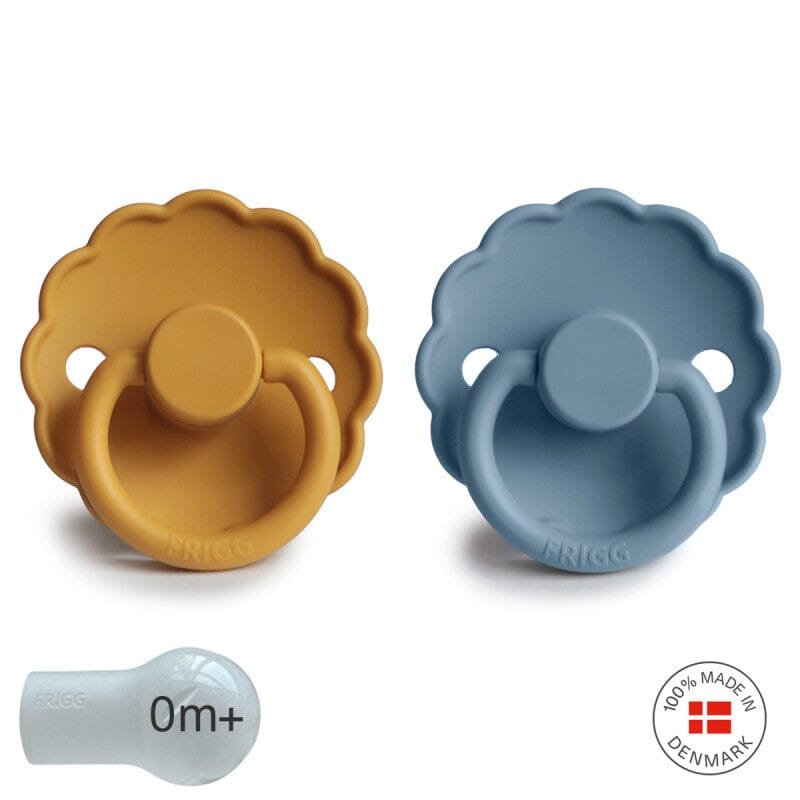 2 chupetas daisy baked honey gold/glacier blue SILICONE Frigg FRIGG