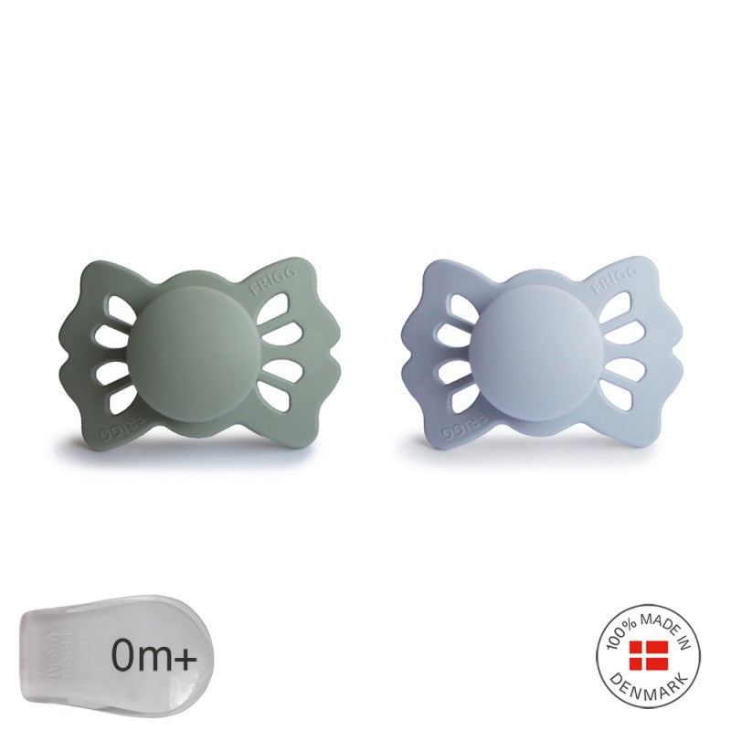 2 chupetas simétricas Lucky sage | powder blue SILICONE Frigg