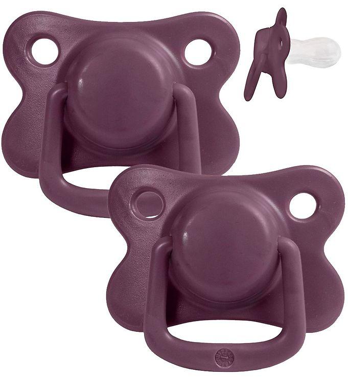 2 chupetas simétricas silicone plum