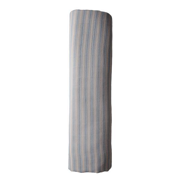 Muslin swaddle blue stripes mushie muslin mushie